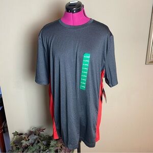 FILA Short Sleeve T Shirt Mens Gray Red Crew Neck Casual Activewear Apparel Tee